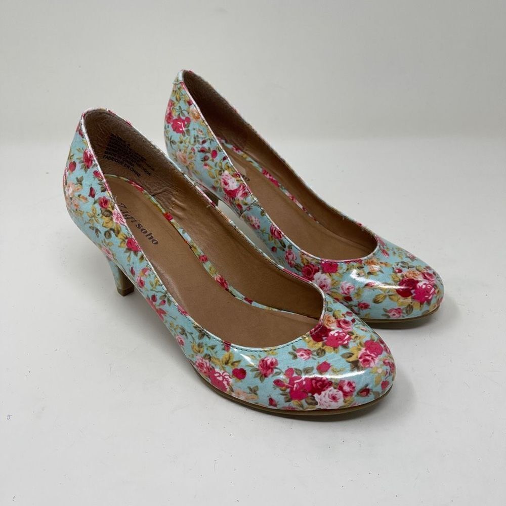 Zigi Soho Barbie Women's Pump Heels Slip On Pink Rose Floral Multicolour Size 6